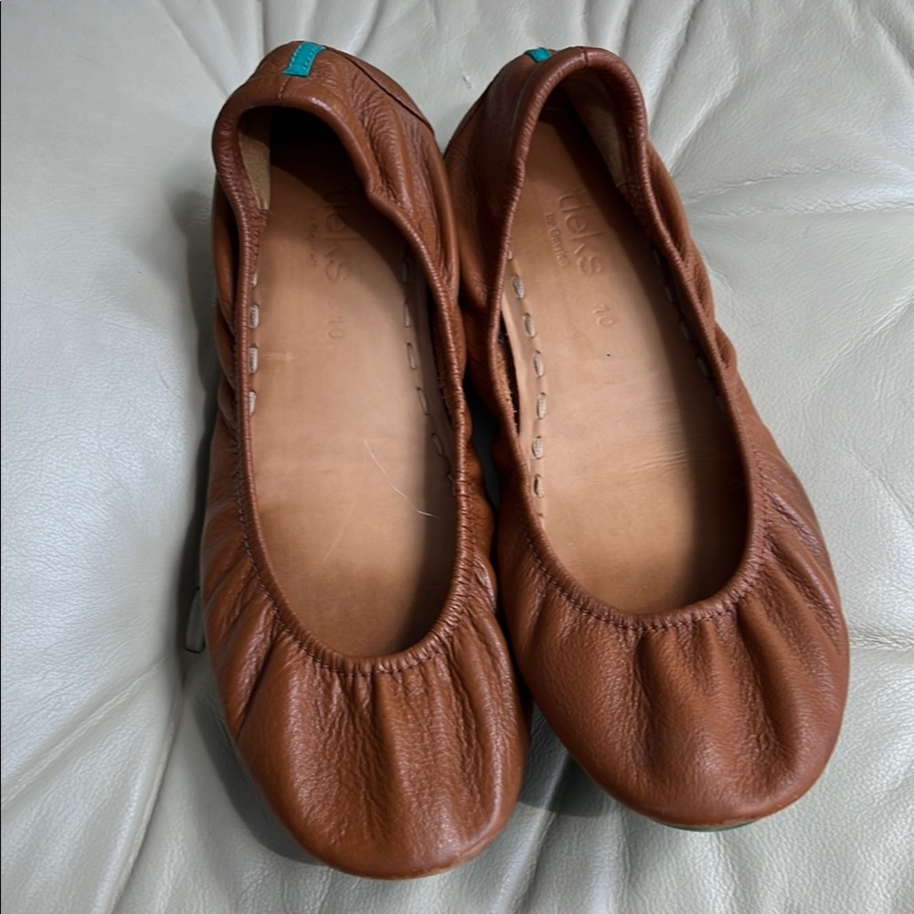 Tieks Chestnut Leather Ballet Flats - 10